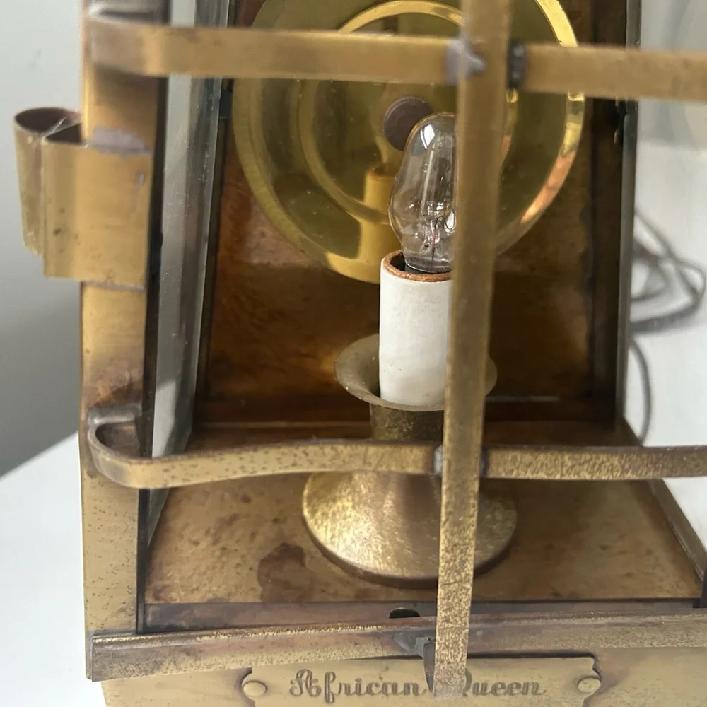 Vintage rare African Queen brass ship lantern